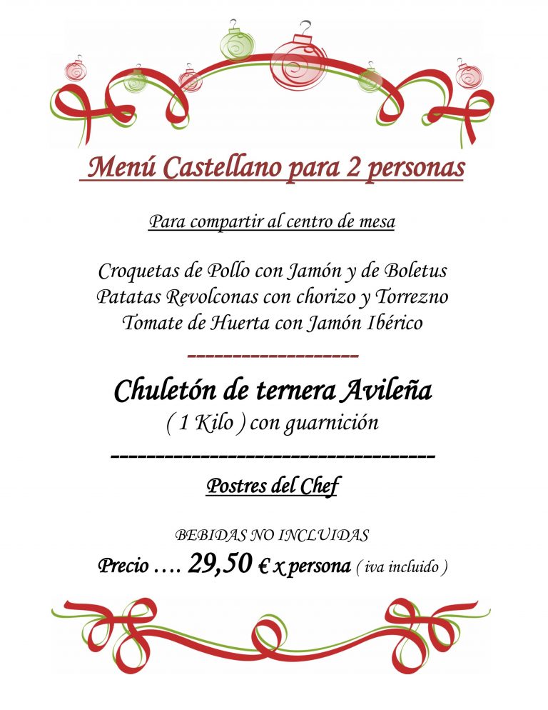 Menu Castellano 2025